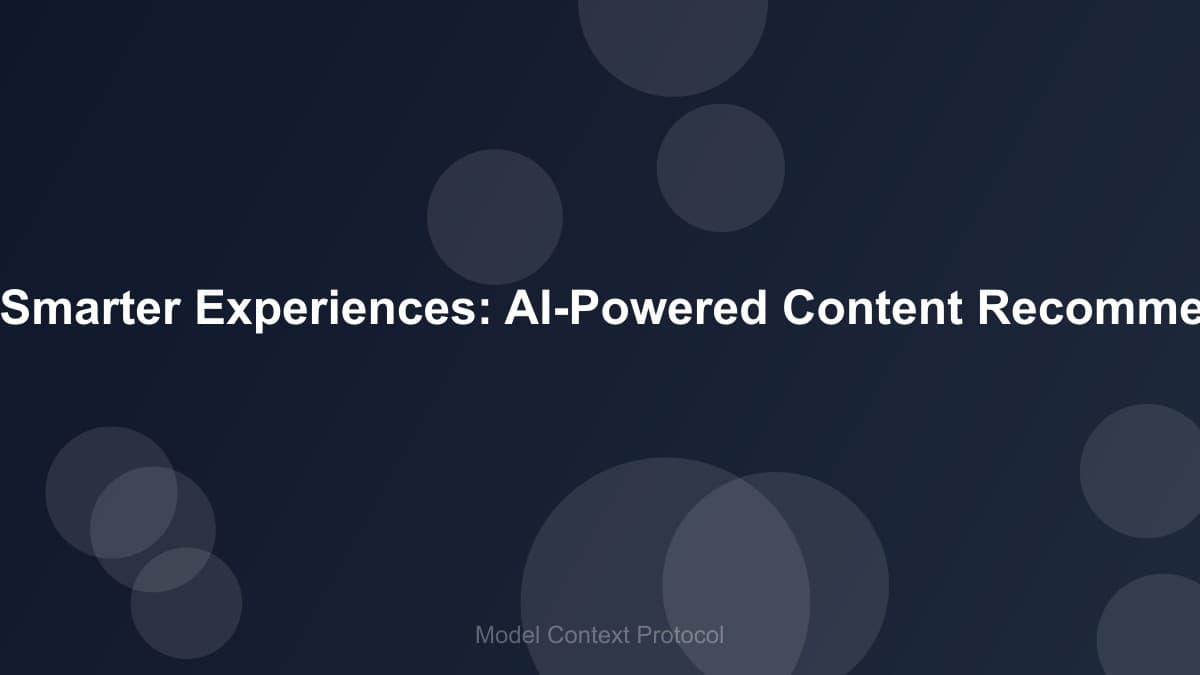 Image of Building Smarter Experiences: AI-Powered Content Recommendations