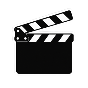 Clapperboard sticker