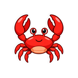 Crab sticker